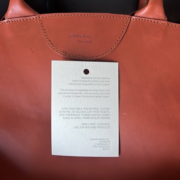 NWOT Gabriel for Sach Tulip Tote in Brown - Picture 8 of 8